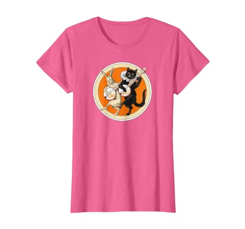The Persnickety Owl Vintage Halloween Ephemera The Black Cat Magazine Halloween Cat Rabbit and Banjo T-Shirt - size chart