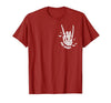 Funny Skeleton Halloween Vintage Stay Spooky Hand Skeleton Happy Halloween Pocket T-Shirt - size chart