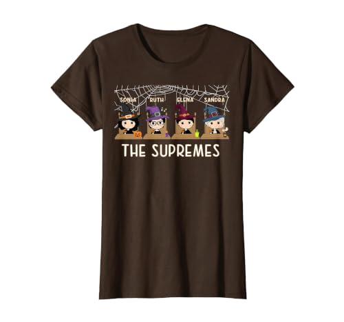 RBG Supremes Court cute gift THE SUPREMES Halloween Cute Woman Supreme Court Justices RBG T-Shirt - size chart