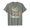 Halloween Costume For Hockey Lovers Funny Skeleton Hockey Halloween for Ice Hockey Lovers T-Shirt - size chart
