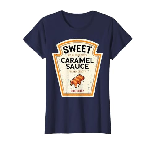 Halloween Shirts For Women Men Kids Boys Girls Halloween Caramel Sauce Funny Food Costume Women Men Kids T-Shirt - size chart