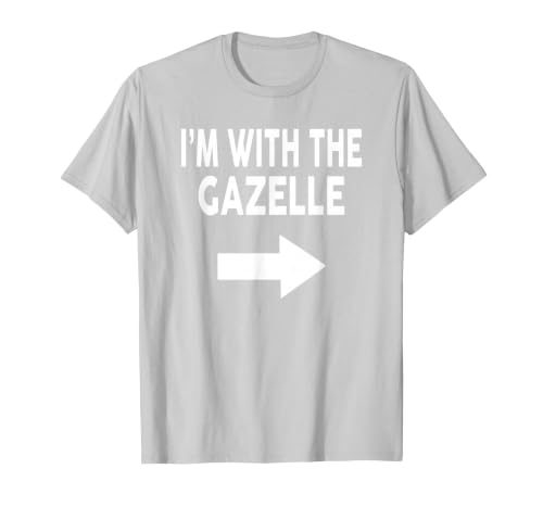 ShirtZilla I'm with The Gazelle Halloween Gazelle T-Shirt - size chart