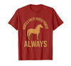Mademark Horses Over Horsepower Always Equestrian Design T-Shirt - Men - size chart