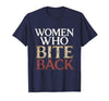 Mademark Women Who Bite Back Bold Shark Graphic Design T-Shirt - size chart