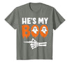 He's My Boo Matching Halloween Pajama Couples Funny T-Shirt - size chart