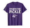 Funny Halloween Costume Holiday Party Gift I'm with The Pickle Funny Halloween Costume Matching Couples T-Shirt - size chart