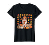 Shetland Sheepdog Sheltie Shop Sheltie Shetland Sheepdog Pumpkins Fall Leaves Halloween T-Shirt - size chart