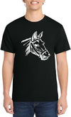 Comical Shirt Horse Graphic Top for Equestrian and Animal Lovers Cotton Tee Adult Youth Tall Men Women - size chart