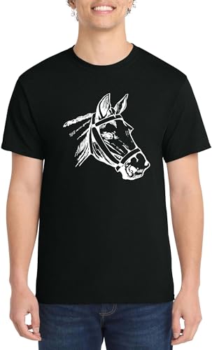 Comical Shirt Horse Graphic Top for Equestrian and Animal Lovers Cotton Tee Adult Youth Tall Men Women - size chart