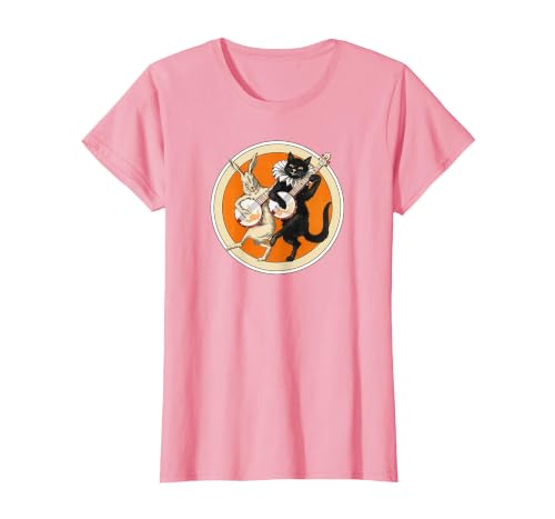 The Persnickety Owl Vintage Halloween Ephemera The Black Cat Magazine Halloween Cat Rabbit and Banjo T-Shirt - size chart