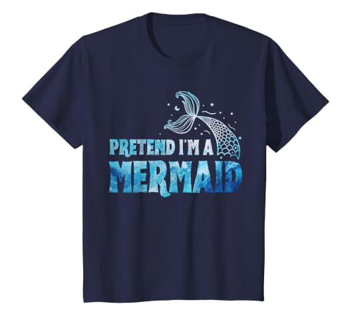 Funny Lazy Halloween Costumes & Halloween Shirts Pretend I'm A Mermaid Lazy Funny Mermaid Halloween Costume T-Shirt - size