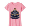 Mademark Meditating Gorilla Zen Monkey Graphic Design T-Shirt - Women - size chart
