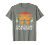 Im With Butterfly Halloween Costume Party Gift I'm with Butterfly Halloween Costume Matching Couples Party T-Shirt - size