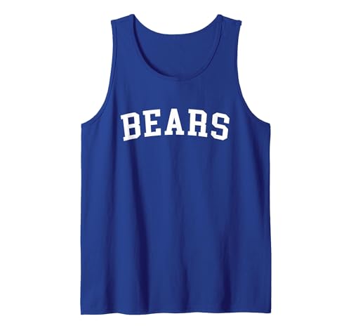 Bears - Designs Bears Tank Top - size chart