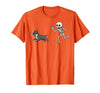 Pitbull Halloween Costume Funny Pitbull Skeleton Hand Halloween T-Shirt - size chart
