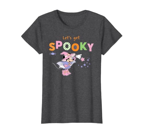 Disney Minnie Mouse Let's Get Spooky Cute Halloween Witch T-Shirt - size chart
