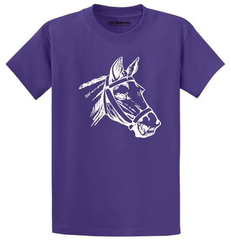 Comical Shirt Horse Graphic Top for Equestrian and Animal Lovers Cotton Tee Adult Youth Tall Men Women - size chart