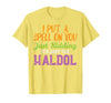 Halloween Nurse Shirts For Women Scrub Costumes Spell Just Kidding Haldol Funny Nurse Halloween RN ICU Women T-Shirt - size