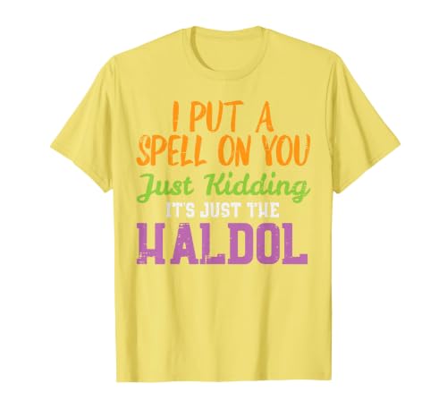 Halloween Nurse Shirts For Women Scrub Costumes Spell Just Kidding Haldol Funny Nurse Halloween RN ICU Women T-Shirt - size
