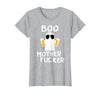 Vulgar Halloween Tee Shop Boo Motherfucker Funny Beer Drinking Ghost Adult Halloween T-Shirt - size chart