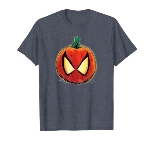 Marvel Spider-Man Halloween Spooky Pumpkin Jack-o'-Lantern T-Shirt - size chart