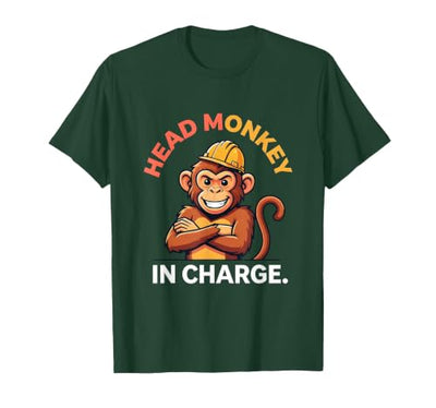 Head Monkey In Charge Circus Boss Design T-Shirt - Men