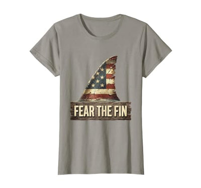 Fear the Fin Shark Graphic Design T-Shirt