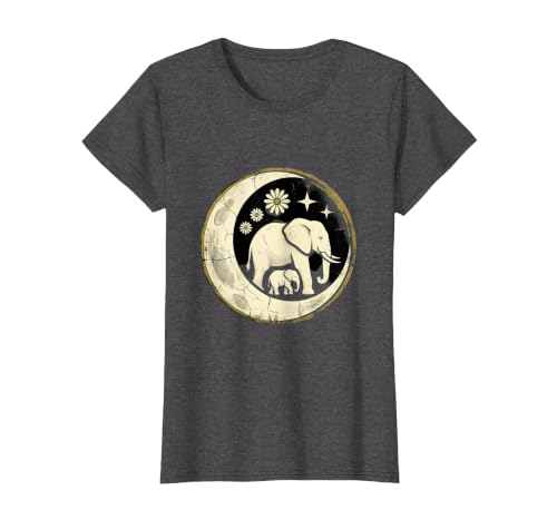 Mademark Mama and Baby Elephant Walking Together T-Shirt - Women - size chart