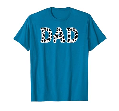 Cow Pattern Print Family Matching Birthday Apparel Cow Dad Birthday Family Matching Girl Boy Farm Birthday T-Shirt - size