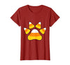 Scary Halloween Tees For Adults and Kids Halloween Candy Corn Paw Print T-Shirt for Animal Lovers T-Shirt - size chart