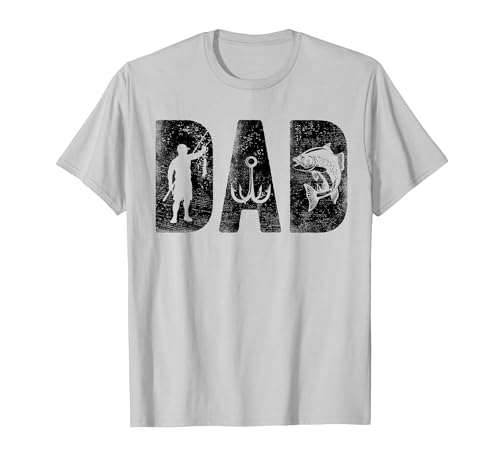 Fishing Gifts for Dad Father's Day Fisherman Fishing Dad Birthday Classic Bold Font Fish Daddy T-Shirt - size chart