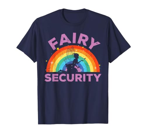 Halloween Fairy Security Father's Day Apparel Men Fairy Security Funny Dad Costume T-Shirt - size chart