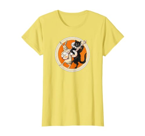 The Persnickety Owl Vintage Halloween Ephemera The Black Cat Magazine Halloween Cat Rabbit and Banjo T-Shirt - size chart