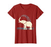 Mademark Elephant Spraying Water Raised Trunk Illustration T-Shirt - Women - size chart
