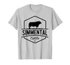 Funny Farmer Gift for Simmental Cattle Cow Farmer - Simmental Cattle T-Shirt - size chart