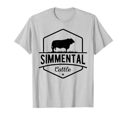 Funny Farmer Gift for Simmental Cattle Cow Farmer - Simmental Cattle T-Shirt - size chart