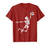 Halloween Shirts Women Men Kids Volleyball Skeleton Halloween Player Catcher Mens Boys Kids T-Shirt - size chart