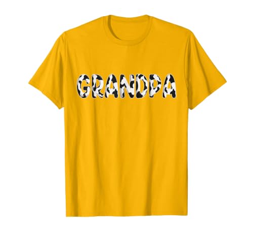Cow Pattern Print Family Matching Birthday Shirts Cow Grandpa Birthday Family Matching Fathers Day Boy Girl T-Shirt - size