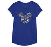 Disney Mickey Mouse Halloween Head Icon Pumpkins and Candy T-Shirt - size chart