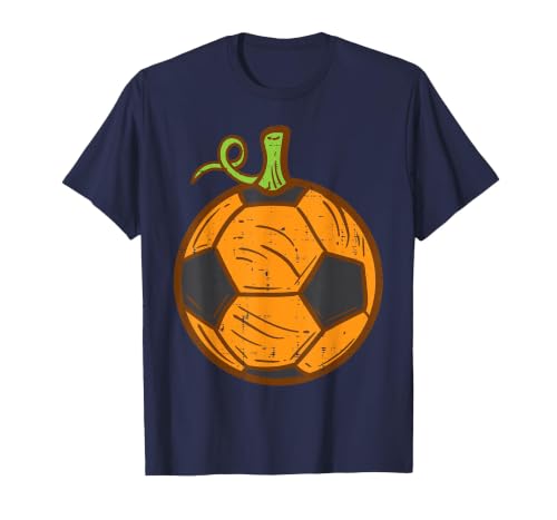 Halloween Shirts For Women Men Kids Boys Girls Halloween Soccer Ball Pumpkin Football Costume Boys Kids Men T-Shirt - size