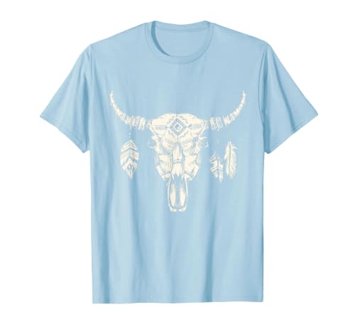 Buffalo Animals Gift Idea Bison Buffalo Skull Animal Design T-Shirt - size chart