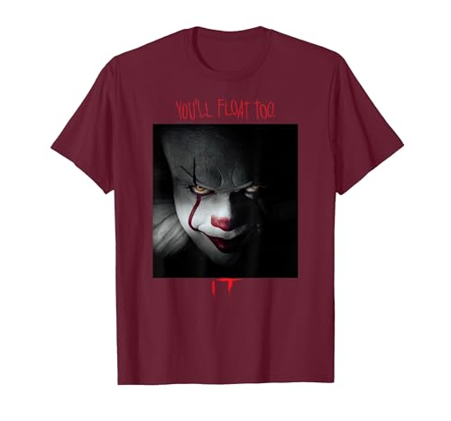 IT Films/TV Series - Pennywise You'll Float Too T-Shirt - size chart