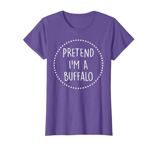 Lazy Funny Halloween Costume Co. Pretend Im a Buffalo Halloween Costume T-Shirt - size chart