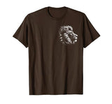 MyAnimal - Your Favourite Animal Wear Lion Head - Cool Portrait of a Proud Lion on Chest T-Shirt - size chart