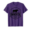 Funny Farmer Gift for Simmental Cattle Cow Farmer - Simmental Cattle T-Shirt - size chart