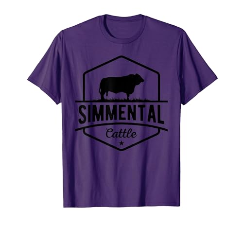 Funny Farmer Gift for Simmental Cattle Cow Farmer - Simmental Cattle T-Shirt - size chart
