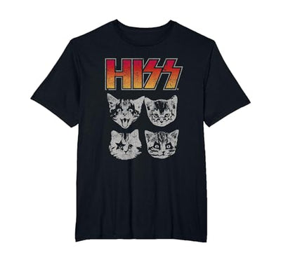 Hiss Cat Shirt Co. Zajoo HISS Cat Funny Cats Kittens Rock Music Cat Lover Hiss T-Shirt