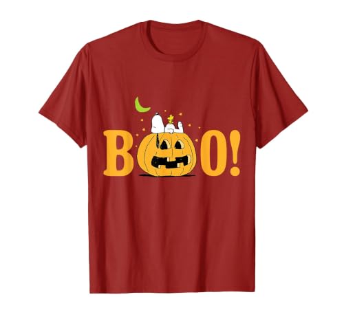 Peanuts Halloween Boo Pumpkin T-Shirt - size chart