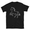 Generic Horse T-Shirt, Horse Silhouette Outline Graphic Equestrian Riding #25D3 - size chart