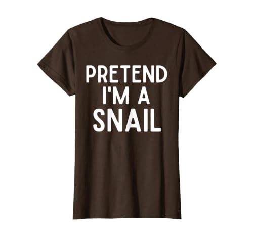 Snail Costume Party Lazy Snail Halloween Costume Pretend I'm A Snail Costume Party Funny Halloween Snail T-Shirt - size chart